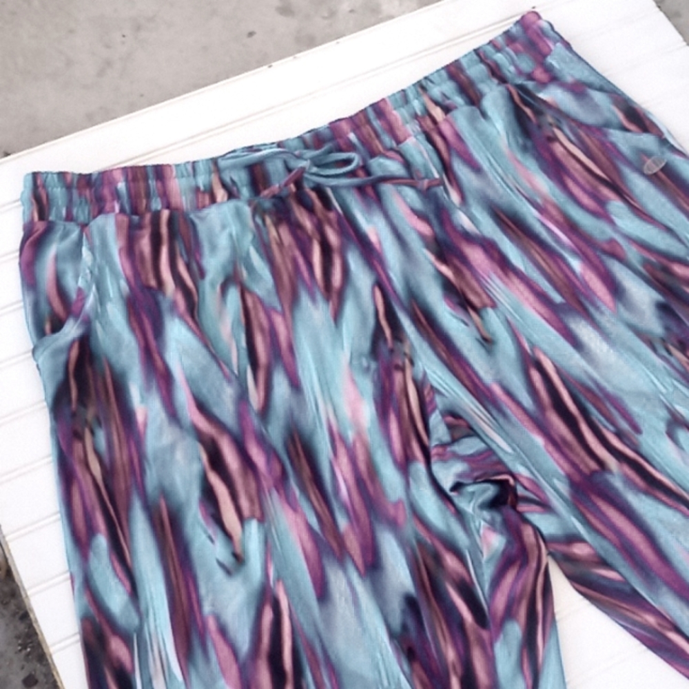 Reel Legends Vibrant Tie Dye Wide Leg Knit Pants-#1761+
